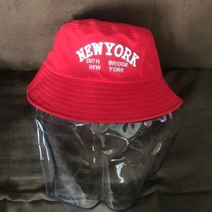 Red Face Shield Bucket Hat
